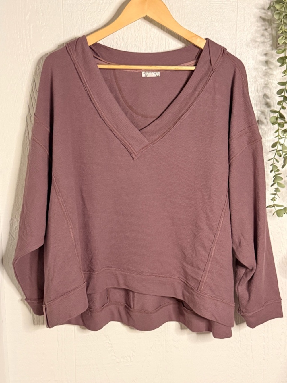 Staycation oversized Lounge Sweatshirt NWOT elderberry tea - Picture 4 of 5